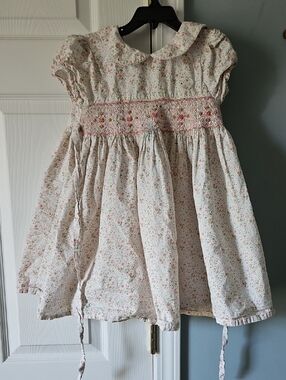 Free W Bundle Edgehill Co. Floral Smocked Dress with Pink Accents, Stained
